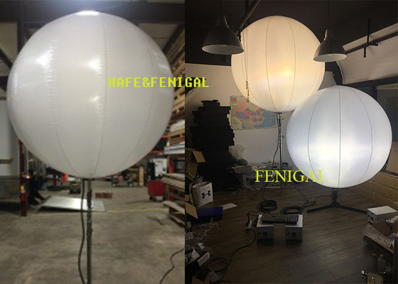 1.3m 5ft Events Decor Moon Balloon Light DMX Control Shiny Fabric Color Changing