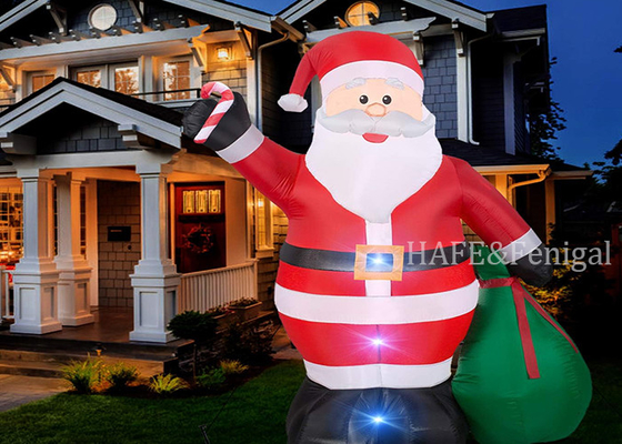 Outdoor 12ft Giant Christmas Inflatable Decoration with LED Lights Lawn Garden Party Festival