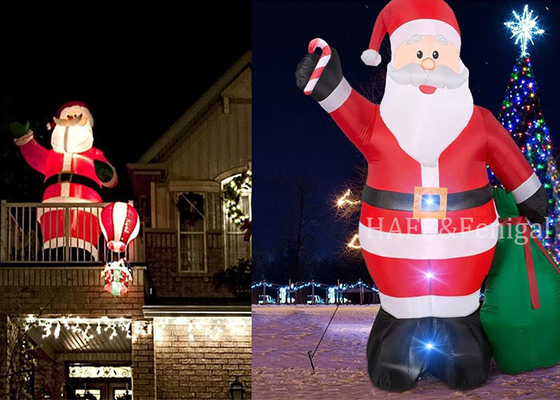 Outdoor 12ft Giant Christmas Inflatable Decoration with LED Lights Lawn Garden Party Festival