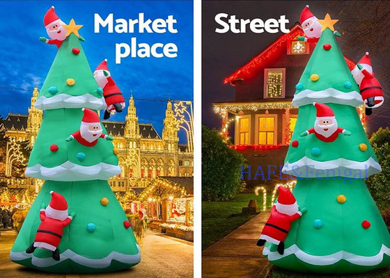 Christmas 5M Inflatable Christmas Tree LED Lighting Atmosphere Decoration