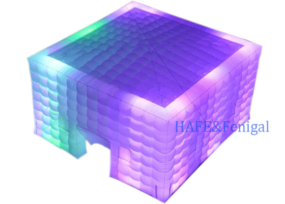 Large LED Inflatable Cube Lighting Tent for Party Event Exhibition Display Advertising Business (26.25 x 26.25 x16.5ft)