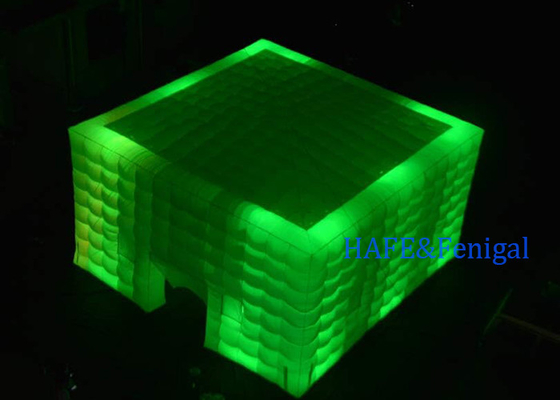 Large LED Inflatable Cube Lighting Tent for Party Event Exhibition Display Advertising Business (26.25 x 26.25 x16.5ft)