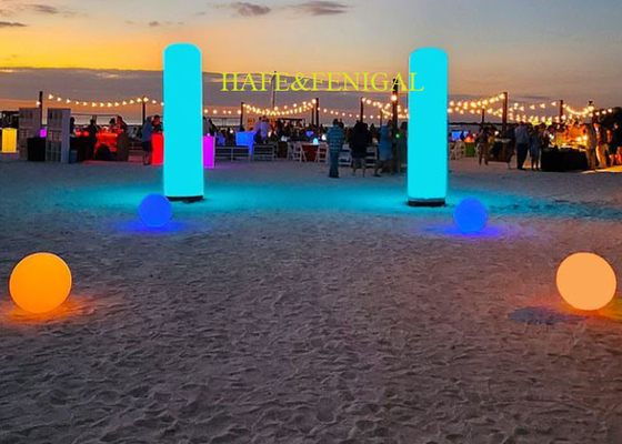Inflatable LED Advertising Pillars / Columns /  Tubes Light With Built In Fan
