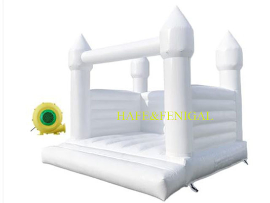 Customized White Inflatable Bouncers Castle Slide Perfect For Wedding And Birthday