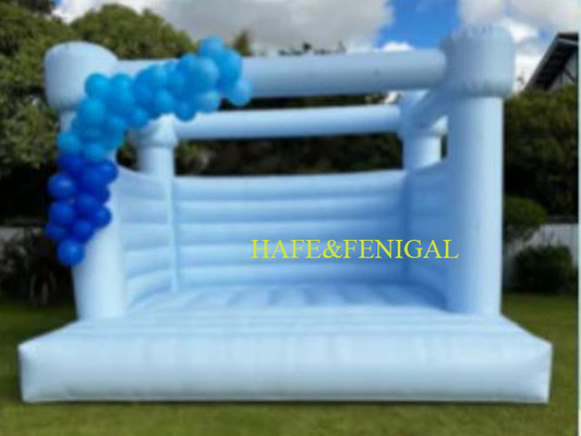 Customized Inflatable Blue Castle For Weddings And Kids Birthday
