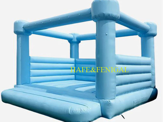 Customized Inflatable Blue Castle For Weddings And Kids Birthday