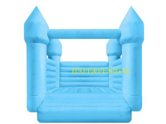 Customized Inflatable Blue Castle For Weddings And Kids Birthday