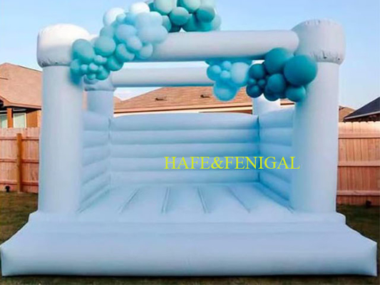 Customized Inflatable Blue Castle For Weddings And Kids Birthday