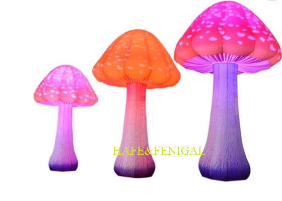 Customized Giant 2m Height Inflatable Lighting LED Lucky Shroom Decoration
