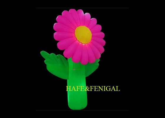 Customized Giant Inflatable Flowers Sculpture With Light For Events Decoration