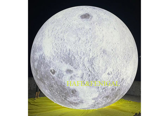 3m / 10ft Inflatable Moon Planet With Light Helium Filled For Events Decor