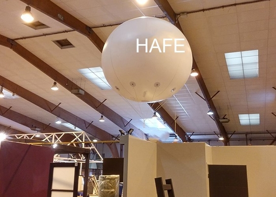 Custom 3m/10ft Helium Ads Balloons With White Or RGB Light Used At A Trade Fair