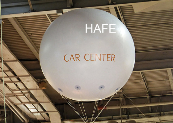 Custom 3m/10ft Helium Ads Balloons With White Or RGB Light Used At A Trade Fair