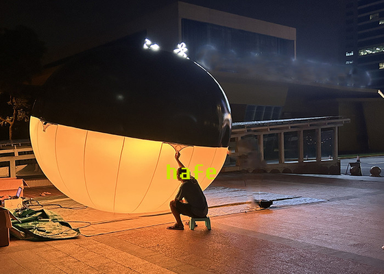 Ellipse Shaped LED Hybrid Balloon Lights For Film Suspension Or Helium-Filled Flying Use