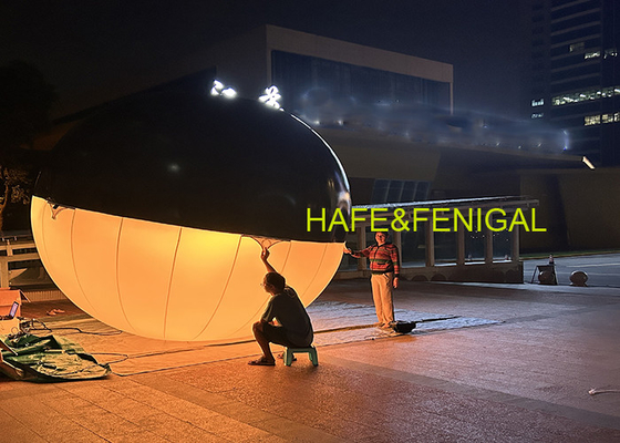 Air Filled Ellipse Shaped LED RGBW Balloon Lights For Suspension Use Or Crane Use