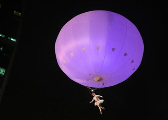 Custom 7m/23ft Manned Helium Balloon Light For Acrobatics And Dance Performances
