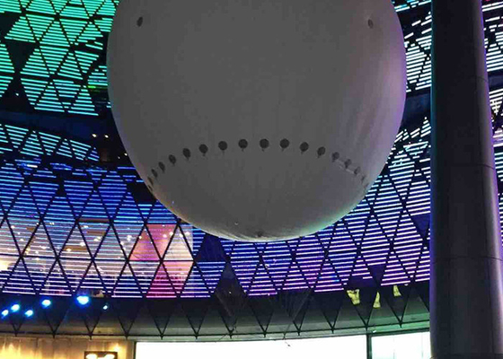 Customized 6.5m 21ft Aerial Show Helium Filled Balloon With White Or RGB Light