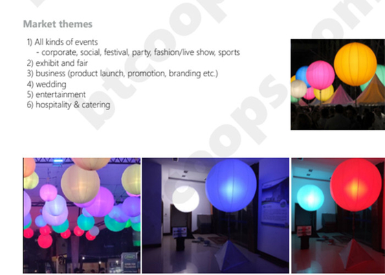 1.6m / 5.2ft LED White Or RGBW 400W Event Balloon Light Tripod Truss Or Ceiling Hanging Use