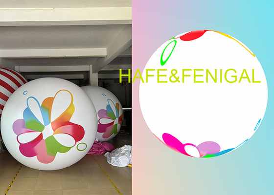 Customizable Dia.5ft 1.5m Inflatable PVC Decor Balloon With Flower Pattern Printing