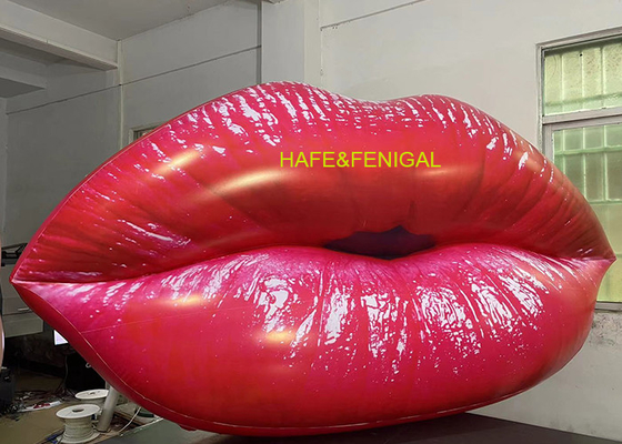 2m 6.5ft Inflatable Red Lips Replica For Lipstick Branding Events Makeup Ads