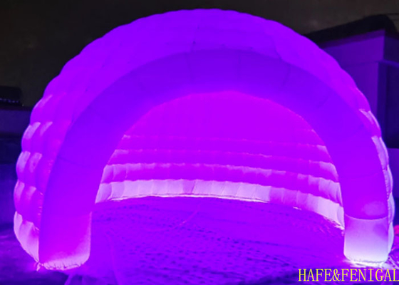 5m Luminous Inflatable Igloo Tent For Outdoor Activities Exhibitions Mobile Stalls