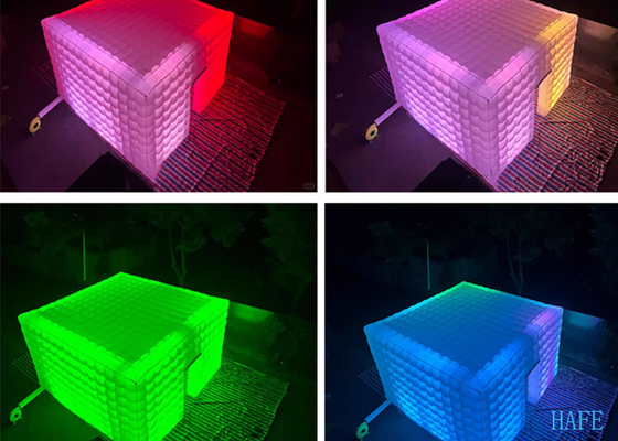 5m Inflatable Square Tent With Inner LED Lights For Outdoor Exhibitions Photo Booths