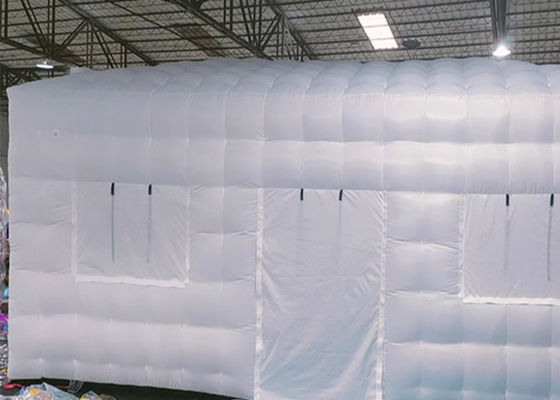 5m Inflatable Square Tent With Inner LED Lights For Outdoor Exhibitions Photo Booths