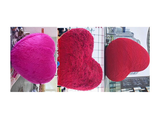 Giant Inflatable Long Pile Plush Love Heart For Valentine'S Day Shopping Malls Decor