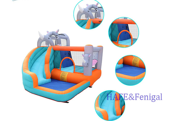 Animal Rhino Inflatable Water Slide Inflatable Bounce House Bouncing Castle For Kids
