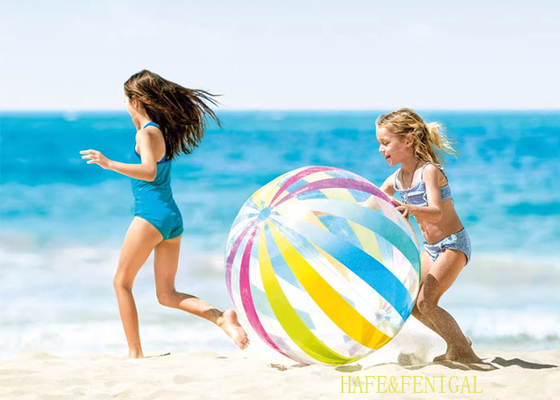 1m 1.5m Colorful Striped Inflatable Beach Ball Perfect For Beach Lake Pool Parties