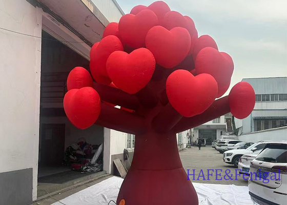 Custom Giant Inflatable Love Tree With Lights For Shopping Mall Event Decoration