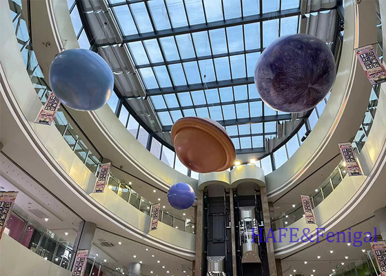 Customized 1-3m Planet Art Balloon With LED Light Event Atmosphere Decoration