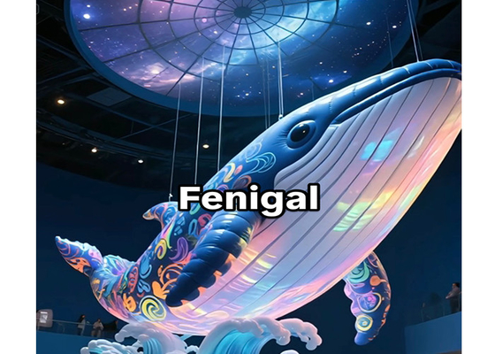 3m 10ft Large PVC Inflatable Whale For Immersive Museums Oceanariums Shopping Malls