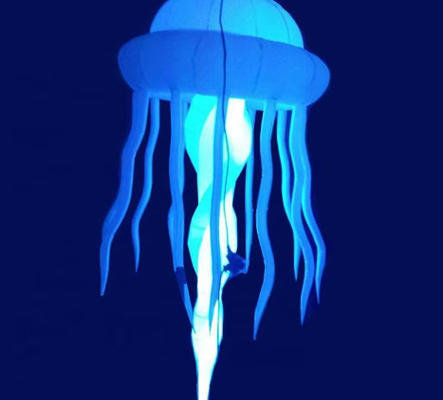 Inflatable Luminous Jellyfish For Art Exhibitions Oceanariums Science Museums