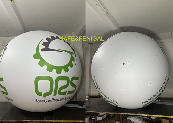 2M 6.5ft PVC Ads Balloon With Green Logo Printing For Trade Shows Branding Promotions