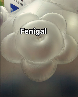 Silver Inflatable Flowers For Art Exhibitions Fashion Events Brand Creative Displays