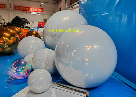 0.8m 1m 1.2m 1.5m 2m Inflatable White Mirror Balloons For Events Decor