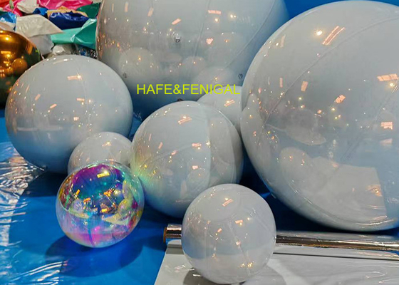 0.8m 1m 1.2m 1.5m 2m Inflatable White Mirror Balloons For Events Decor