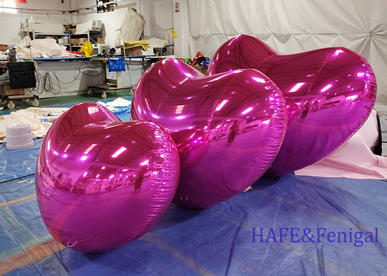 Inflatable Reflective Shiny Heart-Shaped Mirror Balloon Activity Atmosphere Decoration Can Be Hung