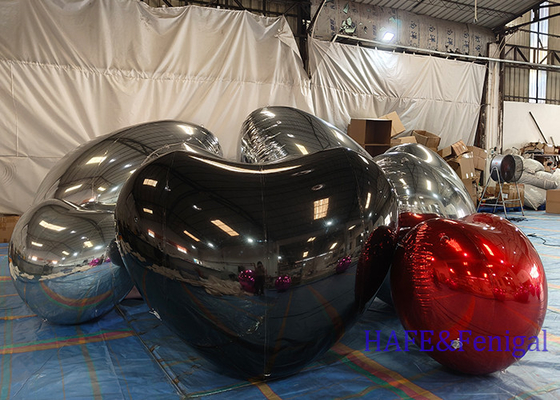 Inflatable Reflective Shiny Heart-Shaped Mirror Balloon Activity Atmosphere Decoration Can Be Hung