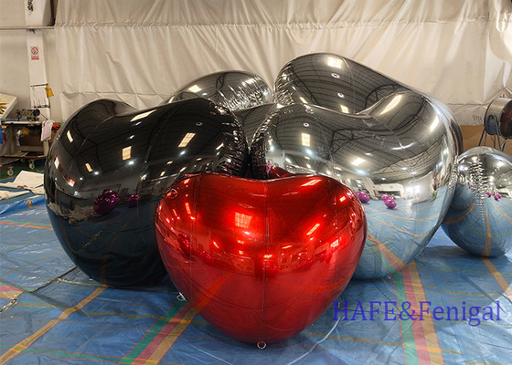 Inflatable Reflective Shiny Heart-Shaped Mirror Balloon Activity Atmosphere Decoration Can Be Hung