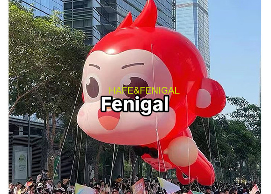 Customized 5m/16ft PVC Helium Parade Balloons (Cartoon Monkey Character Design)