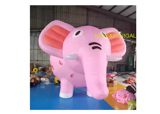 Custom 3m 10ft  Inflatable Cartoon Pink Elephant For Mall Decor Or Theme Park