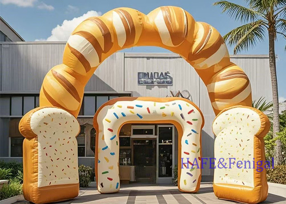 Inflatable Advertising Decoration PVC Outdoor Shopping Mall Store Bakery Donut Arch Customized