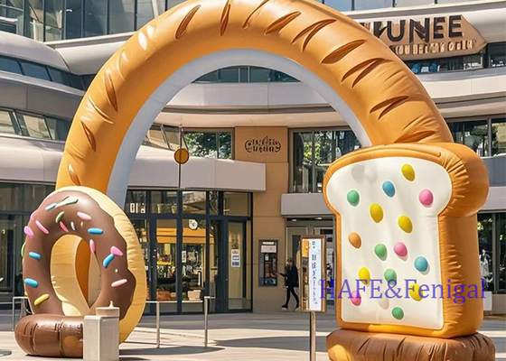 Inflatable Advertising Decoration PVC Outdoor Shopping Mall Store Bakery Donut Arch Customized