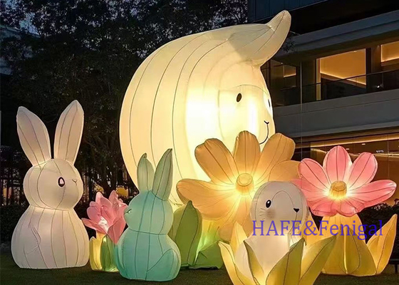 Giant Outdoor Inflatable Art Decoration With LED Light Shell Customized Various Images