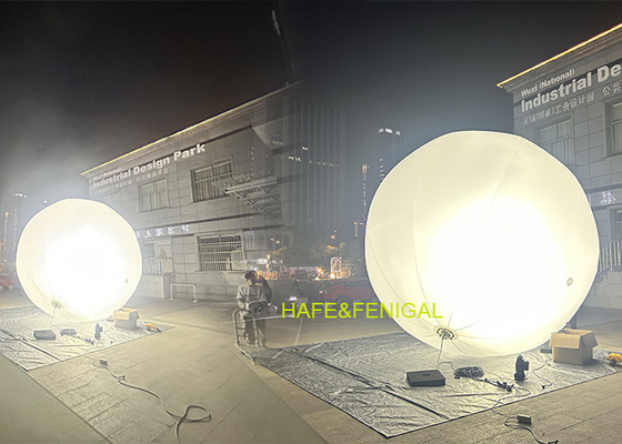 Dia.4.2m Spherical 360-Degree Lighting Halogen 2.4KW Balloon Light For Film Production