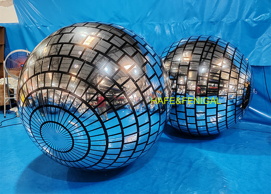 1.5m 2m PVC Silver Inflatable Disco Mirror Balloons For Dance Party Nightclub Decoration