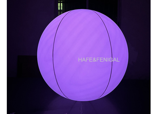 1m Purple Fully Sprayed Interactive LED Luminous Balloon For Concerts Music Festivals