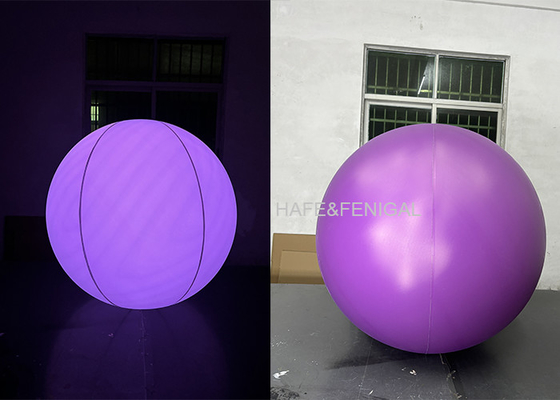 1m Purple Fully Sprayed Interactive LED Luminous Balloon For Concerts Music Festivals